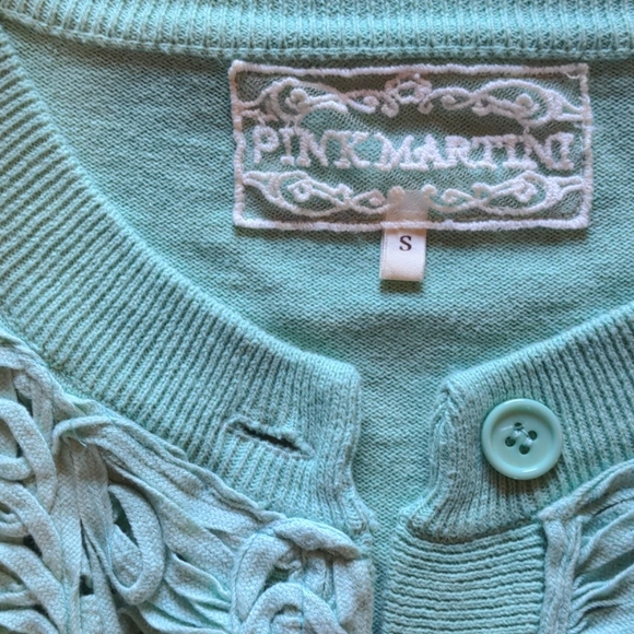 Pink Martini Mint Cardigan - Picture 3 of 4